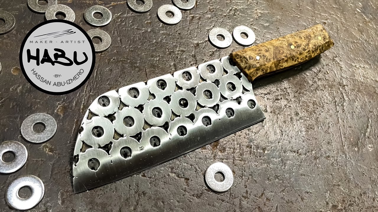 Washers Almazan | Building a kitchen knife out of washers!!!