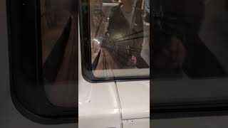 View from front of metro train in copenhagen Denmark