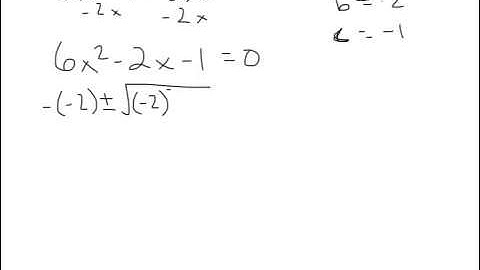 5.5 Quadratic formula - Algebra 2