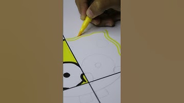 Drawing Spongebob in 4 different styles (pt 2) - GLOW Effect #shorts #viral #trending #spongebob