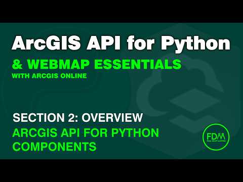 ArcGIS API for Python Components used throughout the Automate ArcGIS Online WebMap Workflows course