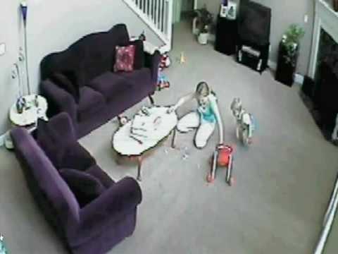 Cat attacks Babysitter