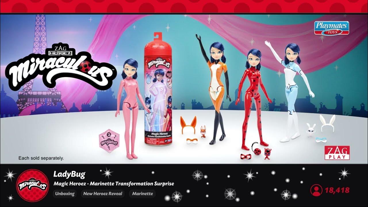 Miraculous Magic Heroez, Marinette Transformation Surprise -- New April 2023