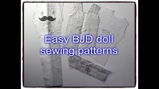 How to make super easy BJD doll universal sewing pattern