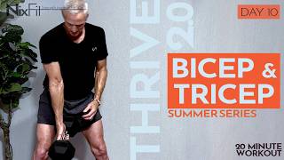 THRIVE 2 0 summer series Women Men 50+ define now BICEPS TRICEPS CORE GET FIT STAY FIT