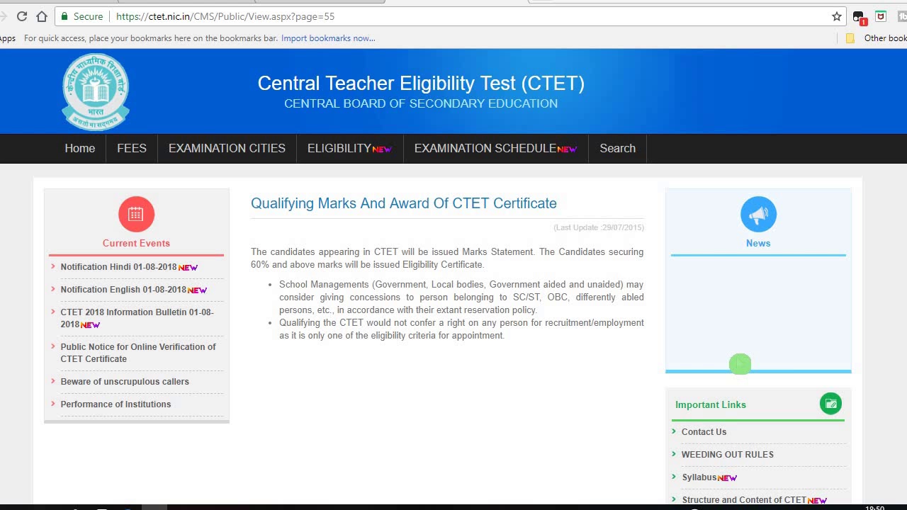 validity of CTET certificate ,cutoff marks