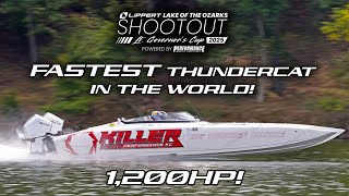 I ran my Fountain Thundercat boat in the Lake of the Ozarks Shootout and shattered the record!