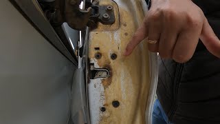 Разбор и ремонт замка боковой двери на автомобиле Ford Transit