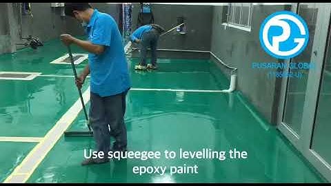 Epoxy Floor Self-Leveling Applications - (Squeegee and Spike Roll)