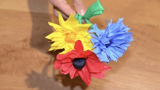 Crepe paper flowers - DIY