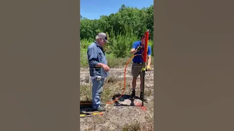 Barbara Reynolds using Man Saver Post Driver