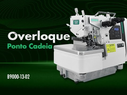 Overloque Industrial Ponto Cadeia 4 Fios para Tecidos Pesados com Motor Direct Drive. Modelo: B9000-13-02. Sigam nossas ...