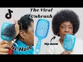 VIRAL TikTok UNBRUSH | Detangling my Mom 4c Hair (First Impression)