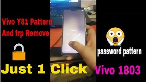Vivo Y81 Pattern And frp Remove | Vivo 1803  | By Miracle Box