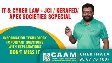 IT & CYBER LAW -  JCI / KERAFED/APEX SOCIETIES   SPECIAL