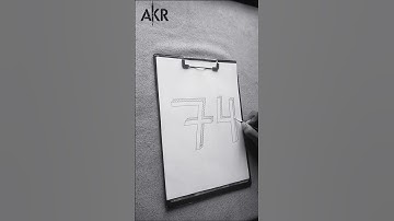 3D Number sketch 74 ll day 77 challenge of 365 days #sketch