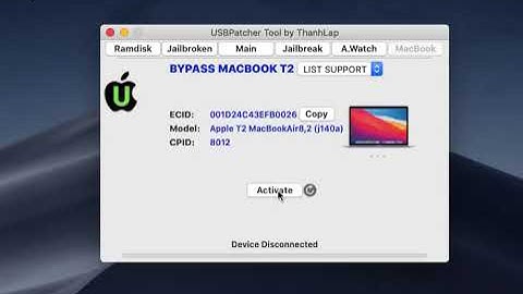 Bypass Ramdisk MacBook T2 iCloud  | USBPatcher Tool MacOS