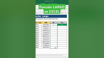 Función LARGO en EXCEL.