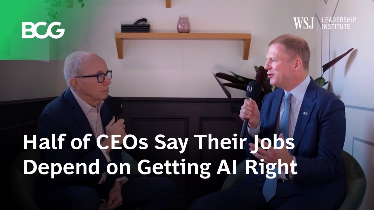 Half of CEOs Say Their Jobs Depend on Getting AI Right - YouTube