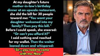 My Daughter’s Future MIL Handed Me the $3,200 Bill—Then the Waiter Said, “Come With Me.”