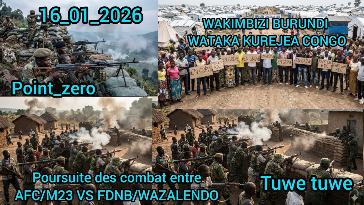 HABARI ZA KWELI MCHANA WA LEO 16_01 MAPAMBANO TARAFANI FIZI_WAKIMBIZI HUKO BURUNDI WAANDAMANA WAREJE