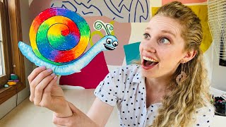 Rainbow Snail - COOL BEANS CLUB! - At Home Art with Mrs. K