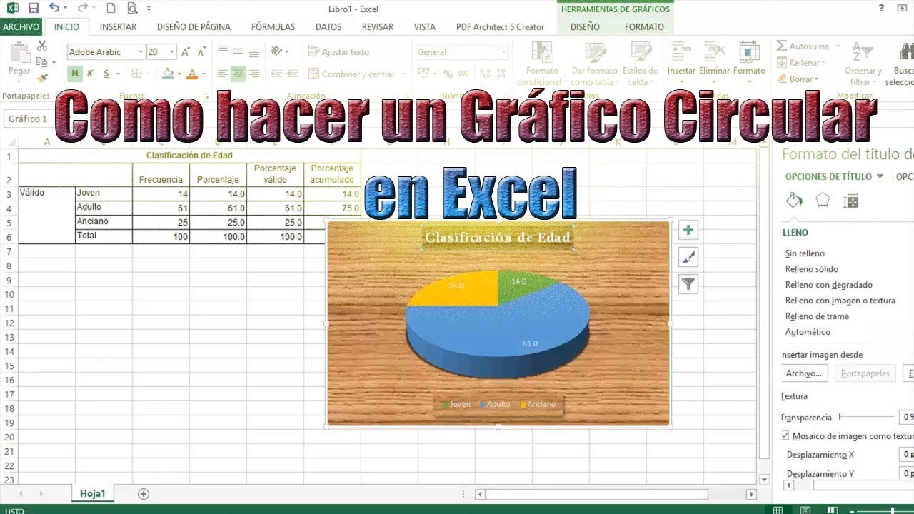Como hacer un Gráfico Circular en Excel - YouTube