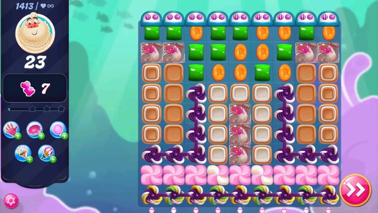 Candy Crush Saga LEVEL 1413 NO BOOSTERS (new version)🔄✓ - YouTube