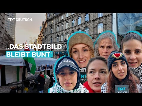 Frankfurt: Dutzende protestieren gegen Merz-Besuch