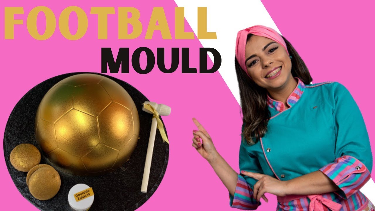 How to make a beautiful and shiny gold football from chocolate. 3 PART MOULD 1400 Fest Cake