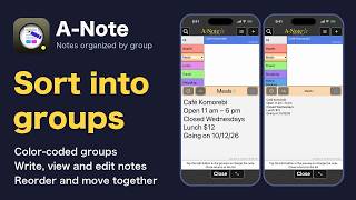 How to Use A-Note 1 | Sort Your Notes into Groups: Organize Notes with Color-Coded Groups screenshot 2