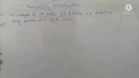 LEC5: PROBABILITY  DISTRIBUTION POISSON DISTRIBUTION PART-2
