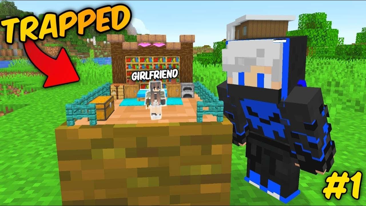 😂I Tricked My Cute Girlfriend with a TINY Base in Minecraft... #1