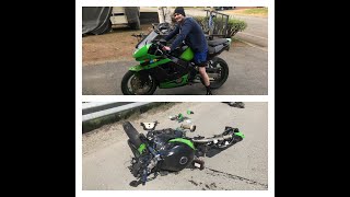 My oldest grandsons motorcycle wreck in Alaska