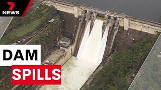 Warragamba Dam spills over as residents fear they’ll be cut off by floodwaters | 7 News Australia