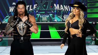 WWE 2K24 Roman Reigns vs Trish Stratus | June01 #wwe2k24 #wwe #romanreigns  #wrestling #shorts