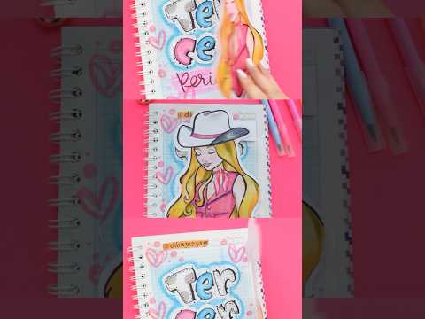 VIDEO COMPLETO EN EL CANAL!💗 Barbie - portadas para cuaderno✨ #art #barbie #lettering #parati @DibujosYaye29