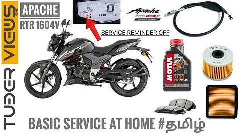 APACHE 160 4V SERVICE AT HOME | airfilter,oilfilter,breakpad,motuloil,clutch|@TUBERVIEWS ✔️ TAMIL
