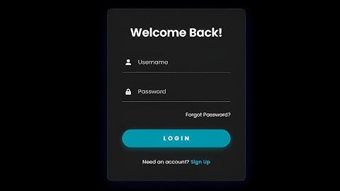 JavaScript Projects 2025 | Create an Attractive Login Form Using HTML, CSS & JavaScript