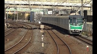 南柏駅に到着する常磐緩行線上り東京メトロ16000系