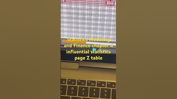 Statistics Modeling and Finance chapter 4 influential statistics page Z table #realestate