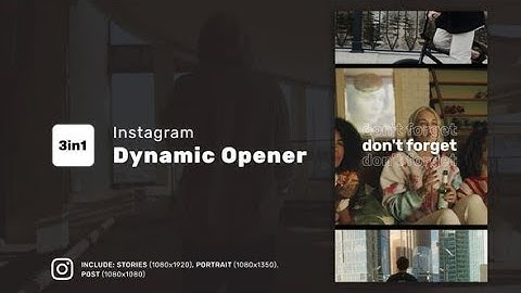 Instagram Dynamic Opener | After Effects Template