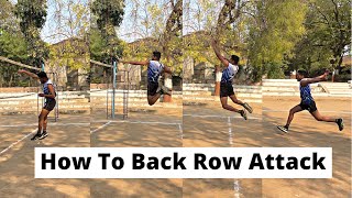 How To Back Row Attack || HOW TO ATTACK A VOLLEYBALL || #volleyball #abvolleyball #spike #attack #