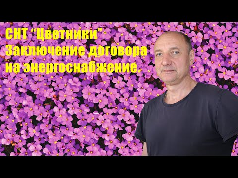 СНТ "Цветники". Заключение индивидуального договора на энергоснабженение.