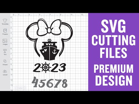 Disney Cruise Minnie 2023 Svg Cut File for Cricut