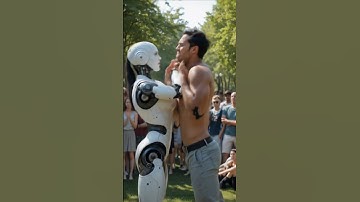 Ai Humanoid Robot Girl fight with Man #trending #shortsfeed #Short #shorts
