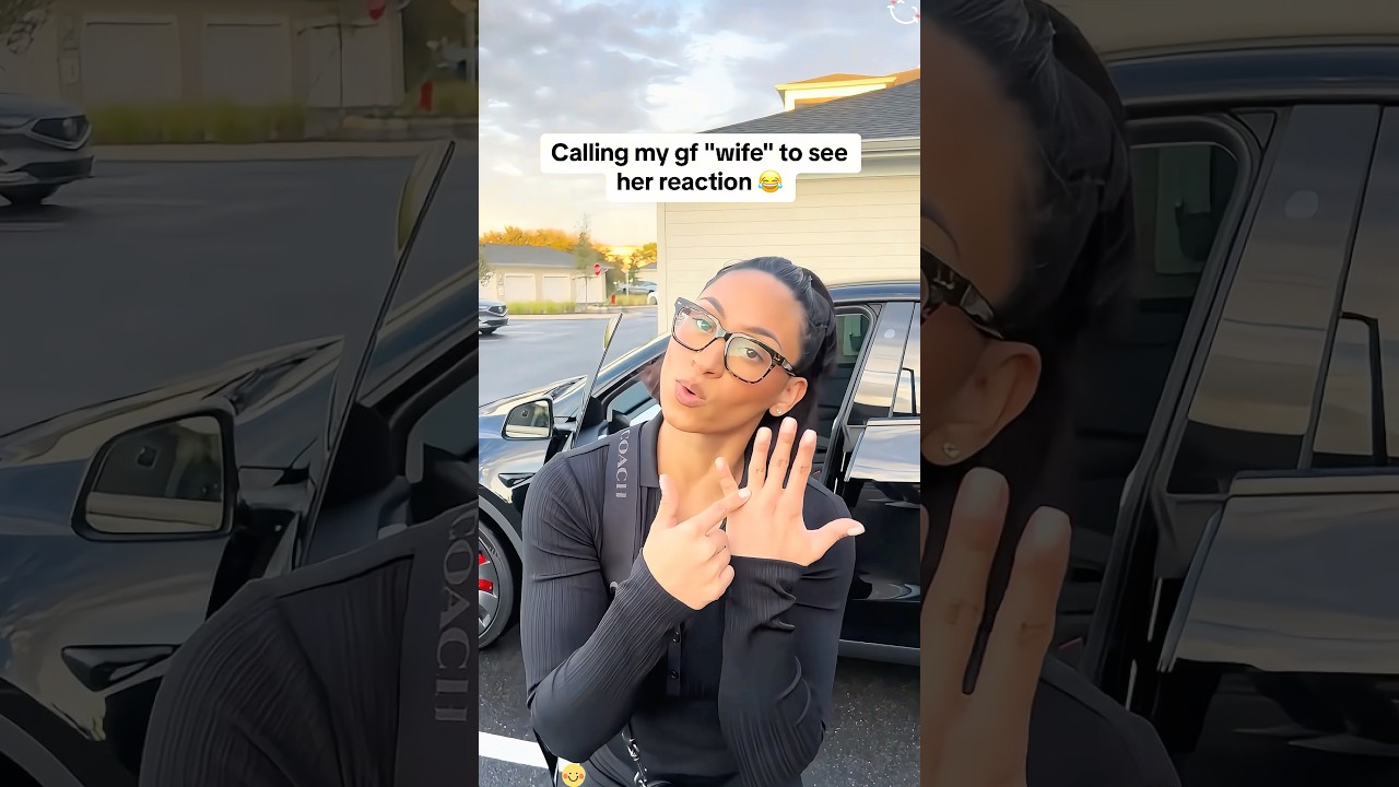 Calling my gf &ldquo;wife &rdquo;to see her reaction #funny #haaha #couple #prank