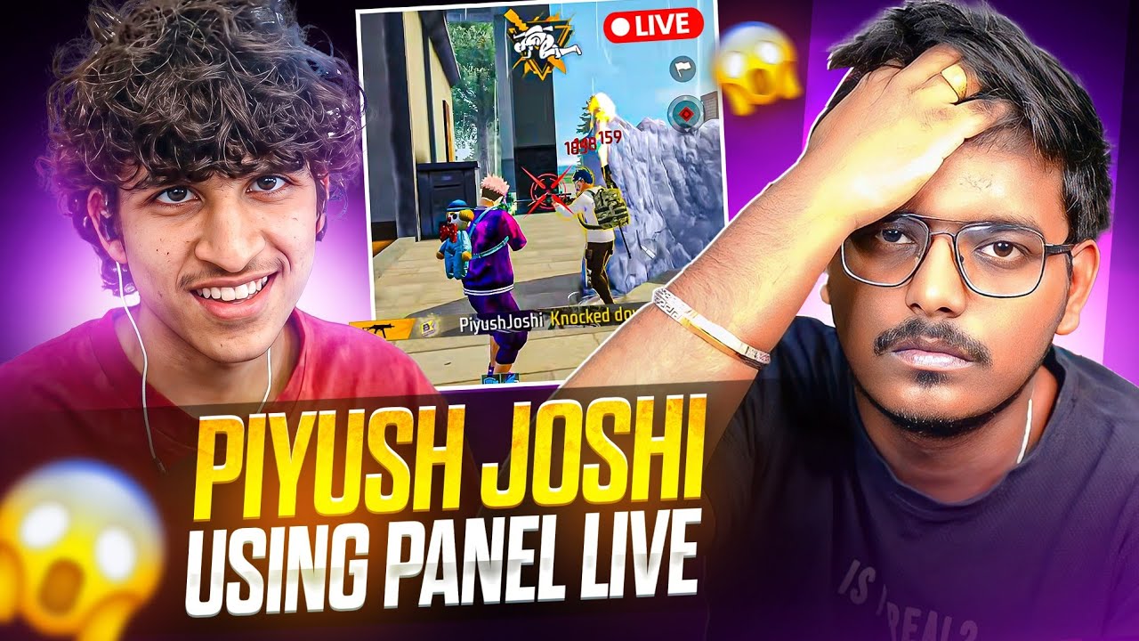 Piyush Joshi CAUGHT Using Hack Panel in Free Fire Live?😳ID BANNED LIVE?😳FF Hack Panel Controversy