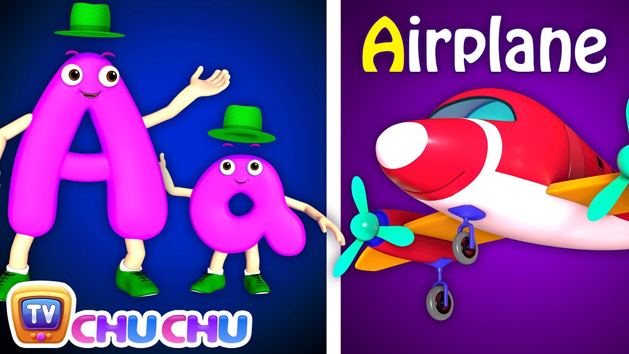 Phonics Song 2 with TWO Words in 3D   A For Airplane   ABC Alphabet Songs with Sounds for Children