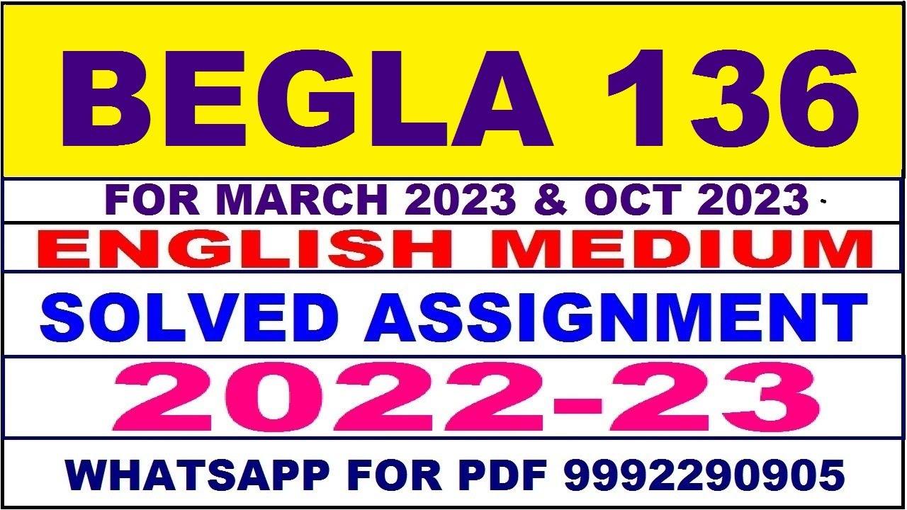 begla 136 solved assignment 2022 23